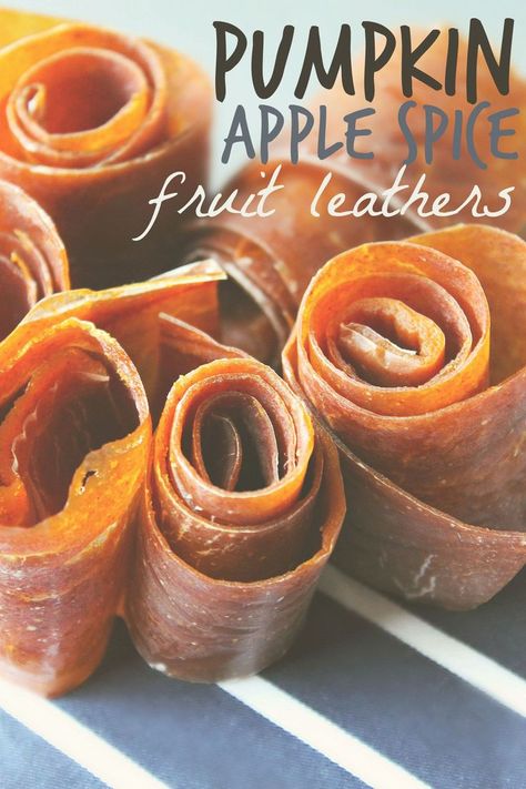 Pumpkin apple spice fruit leathers!! Fruit Leathers, Fruit Leather Recipe, Spiced Fruit, Simply Taralynn, Apple Spice, Fruit Roll, Fruit Leather, Dehydrated Fruit, Fruit Roll Ups