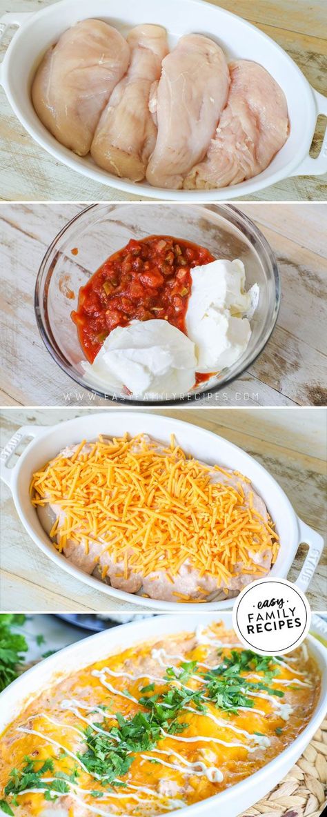 FAVORITE DINNER! This Creamy Salsa Chicken is a family favorite for an easy Tex-Mex meal!  The tender chicken is covered with a velvety mixture of salsa, sour cream, and two cheeses for a flavor that is through the roof!! Bonus- It is low carb, gluten free and the perfect easy Keto dinner idea!! Cream Cheese And Salsa Chicken, Dinner Recipes Cream Cheese, Cream Cheese Meals Dinners, Things To Make With Cream Cheese Dinners, Chicken Recipes With Salsa, Salsa Dinner Recipes, Light Spring Dinner Recipes, Chicken And Cream Cheese Recipes Easy, Low Fat Family Dinners