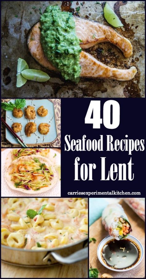 Recipes For Lent, Lenten Recipes, Lent Recipes, Seafood Pasta Recipes, No Meat, Best Seafood Recipes, Healthy Fish, Dinner Appetizers, Planning Inspiration