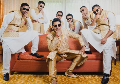 Radhika and Gaurav | Washington | USA | WeddingSutra Groom Group Photoshoot, Haldi Groom Poses Group, Groom Mehendi Photoshoot, Indian Wedding Groomsmen, Grooms Photoshoot, Groom Single Poses, Haldi Groom, Groom Haldi, Funny Wedding Poses