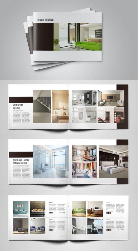 Catalog Design Inspiration, Catalog Cover Design, Design De Configuration, Catalogue Design Templates, Booklet Layout, Editorial Design Magazine, Architecture Brochures, Indesign Layout, Brochure Trifold