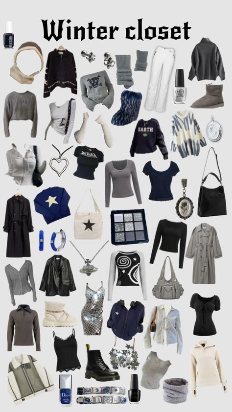 Winter closet aesthetic y2k outfit ideas I’m Cold Outfit Aesthetic, Yk2 Aesthetic Outfits Winter, Cute Y2k Winter Outfits, Blue Winter Aesthetic Outfit, Warm Grunge Outfits Winter, Winter Aesthetic Outfit Y2k, Cold Winter Fits Aesthetic, Y2k Outfits For Winter, Winter Outfits Y2k Aesthetic