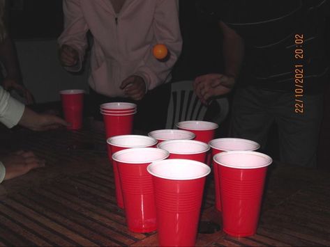 Beer Pong Aesthetic Party, Cup Pong Aesthetic, Red Cups Party Aesthetic, Weeknd Themed Party, College Halloween Party Aesthetic, Red Solo Cup Aesthetic, Lake Party Aesthetic, Beer Pong Aesthetic, Party At Home Aesthetic