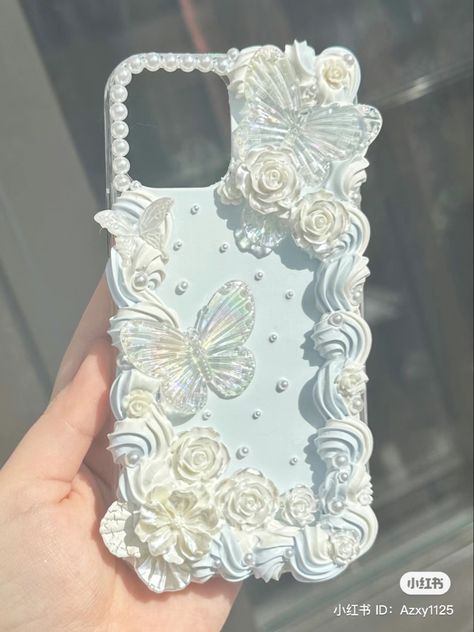 Cream Gel Phone Case, Diy Cream Phone Case, Deco Cream Phone Case, Bestie Test, Decoden Inspiration, Aesthetic Phonecases, Custom Phone Cases Ideas, Cream Phone Case, Diy Resin Phone Case