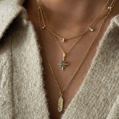 can’t wait to see how you style MC this summer 🌴🫶🏽 Long Necklace Layering, Necklace Stacks, Chain Layering, Necklace Stack, Stacked Necklaces, Golden Necklace, Quartz Crystal Pendant, Charm Chain, Crystal Pendant Necklace