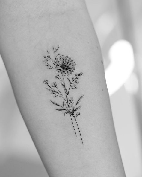 Tattoo Text, Font Tato, Daisy Tattoo Designs, 42 Tattoo, Berlin Tattoo, Cursive Tattoos, Ankle Tattoos For Women, Wildflower Tattoo, Text Tattoo