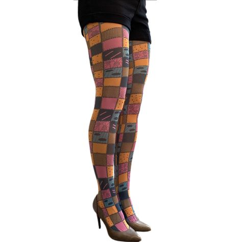 Patterned tights outfit