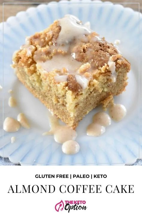 Almond Paleo Coffee Cake | Trina Krug Paleo Coffee Cake, Paleo Coffee, Gluten Free Coffee Cake, Almond Coffee Cake, Almond Coffee, Gluten Free Coffee, Coffee Cake Recipes Easy, Diet Cookies, Keto Easy