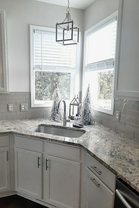 Corner Sink Decorating Ideas, Corner Sinks Kitchen, How To Decorate Behind A Corner Kitchen Sink, Kitchen Design With Corner Sink, Corner Kitchen Sink Decor Ideas, Corner Kitchen Sink With Windows, Corner Kitchen Sink Decor, Kitchen Corner Sink Ideas, Corner Sink Kitchen Decor