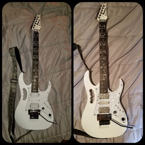 Ibanez jem jr mod before and after Dark matter 2 pickups Dark Matter, Electric Guitars, After Dark, Electric Guitar, Music Instruments, Matter, Guitar