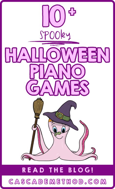 Here are my Top 10 Halloween Piano Games and Piano Boom Cards! No tricks today – only treats! Today I am sharing with you some of my favorite Halloween piano games and BOO-m 👻cards that you can use the entire month of October (or earlier if you want.😁) Seasonal themed games are always some of my student’s favorites and they love getting to see our Cascade friends dressed up for each season! Halloween Piano Games, Piano Theory Worksheets, Halloween Piano, Teach Yourself Piano, Halloween Student, Piano Games, Piano Studio, Free Piano, Elementary Music