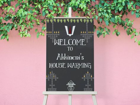 House Warming Board Ideas Indian, Welcome Board For House Warming Indian, Housewarming Welcome Board Indian, Housewarming Welcome Board, House Warming Decorations Indian, Indian Housewarming, Housewarming Decorations, Indian House, Welcome Boards