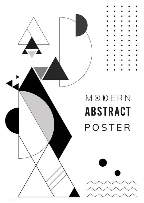 Modern abstract black and white geometric poster template | free image by rawpixel.com / busbus Template Black And White, Graphic Design Typography Poster, Geometric Graphic Design, Graphic Communication, Album Artwork Cover Art, Poster Template Free, Sacred Geometry Tattoo, Template Black, Visual Communication Design