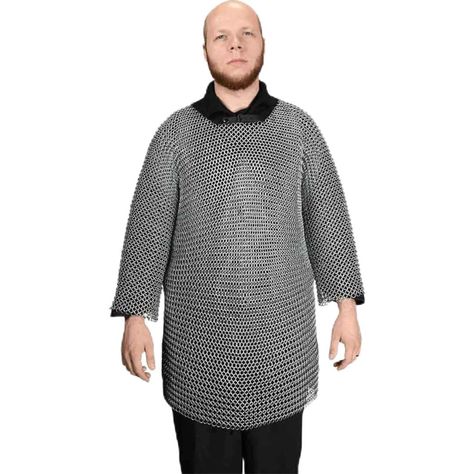 PRICES MAY VARY. Aluminium Chainmail Shirt Butted Medieval Chain Mail Haubergeon Armor Costumes Inner Ring Diameter of Chainmail Shirt f: 10 mm Aluminium Anodized Chainmail shirt Chest Size : 48 Inches(Approx) Chainmail shirt will fit a person of 38" chest Chainmail shirt Sleeve Size : 10 inches(Approx) Chainmail Shirt Length from shoulder : 32 inches(Approx) Aluminium Chainmail Shirt Butted Medieval Chain Mail Haubergeon Armor Costumes Fantasy Knight, Chainmail Shirt, Viking Armor, Flat Ring, Viking Warrior, Chain Mail, Three Quarter Sleeves, Full Sleeve, Costume Accessories