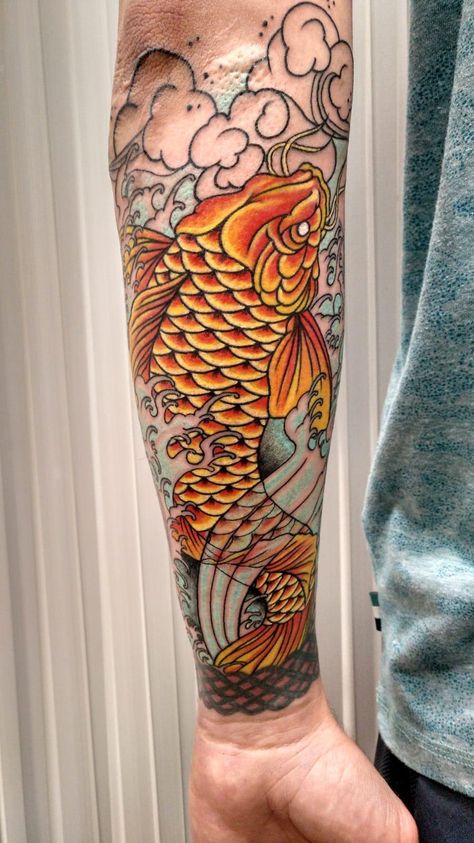 Newest tattoo - My red koi fish is finally complete done by Oscar at Gatamagat in L'Ampolla Spain Red Koi Fish, Koi Tattoo, R Tattoo, Tattoos Ideas, Best Tattoo, Koi Fish, New Tattoos, The Rules, I Tattoo