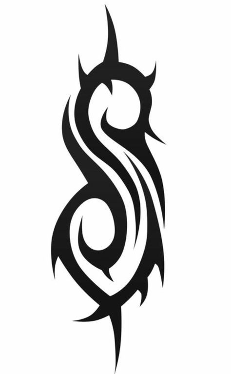 Slipknot symbol for tattoo Slipknot Tattoo, Slipknot Logo, Metal Tattoo, Band Tattoo, Band Logos, Tattoo Design Drawings, Slipknot, Letter S, Inspirational Tattoos