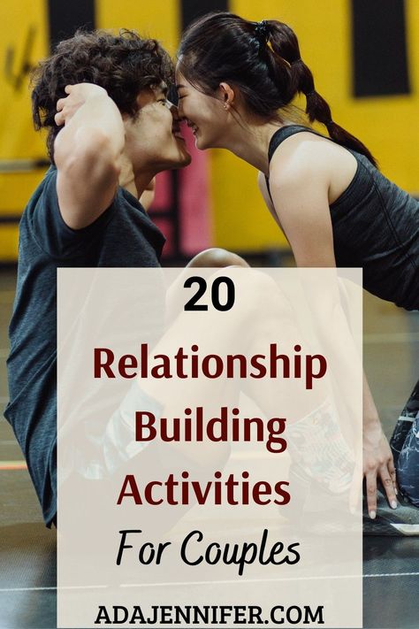 Awesome relationship bonding activities for couples to build intimacy🔆#LoveStory #RomanticEncounters #HeartfeltConnections #DateNightIdeas #SoulmateSearch #FlirtyFridays #CandlelitDinners #StarryEyedMoments #LoveQuotes #DreamyDates #WhisperedPromises #AmourAdventures Relationship Builders For Couples, Relationship Activities Therapy, Couple Physical Activities, After Work Activities For Couples, Couples Building Activities, Things Couples Do Together Romantic, Bonding Activities For Couples, Relationship Bonding Activities, Couple Building Activities