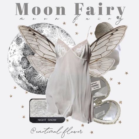 Moon Fairy Aesthetic Outfit, Moon Fairy Aesthetic, Fairy Aesthetic Outfit, Fancy Fits, Moon Fairy, Mood Clothes, Fairytale Fashion, Fairy Aesthetic, Outfit Collage