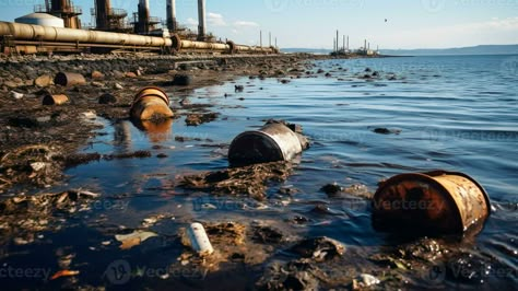 Contaminated water concept, Dirty water flows from the pipe into the river, sea, Water pollution, environment contamination, AI Generative Water Pollution Photography, Polluted Ocean, River Pollution, Effects Of Water Pollution, Sea Pollution, Pollution Pictures, Water Concept, Pollution Environment, Watermelon Drawing