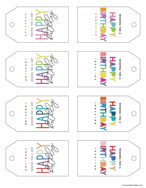 You'll love these free printable birthday gift tags! Great print at home option to add some flare to your next gift. Soap Birthday Gift Tags, Birthday Goody Bag Tags Free Printable, Primary Birthday Tags Free Printable, Lds Primary Birthday Cards Free Printable, Happy Birthday Labels Printables Free, Happy Birthday Printable Tag, Primary Teacher Birthday Gift Ideas, Birthday Tags Free Printable Editable, Happy Birthday Gift Tags Printable Free