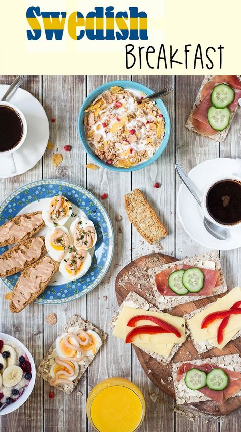 A look at the common Swedish breakfast which features open sandwiches, caviar, eggs and porridge! | http://cookingtheglobe.com Swedish Breakfast, Open Sandwiches, Swedish Cuisine, Breakfast Around The World, Breakfast Cheese, Oatmeal Porridge, Open Faced Sandwich, Scandinavian Food, Swedish Recipes