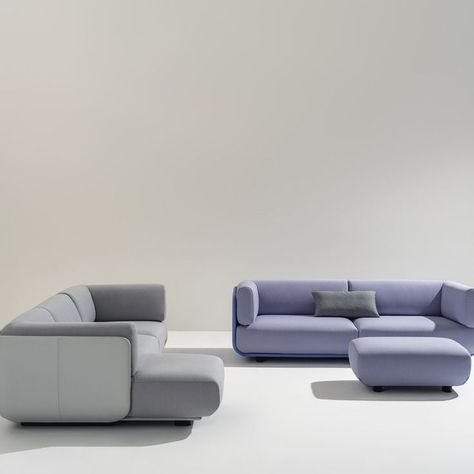 The lightness and comfort of the Shaal modular sofas offers enveloping support for every situation.The system includes central, end and corner modules, with the addition of a chaise longue, daybed and ottoman to meet a wide range of needs. The ottoman comes only in its monomaterial version. #arper #shaalarper #sofa #lifeisbeautiful #theprojectofliving #doshilevien #designsofa #interiordesign #pouf #daybed #ottoman #chaiselongue Modular Sofas, Living Room Sofa Design, Dream House Interior, Bench Table, Modular Sofa, Daybed, Sofa Design, Life Is Beautiful, Living Room Sofa