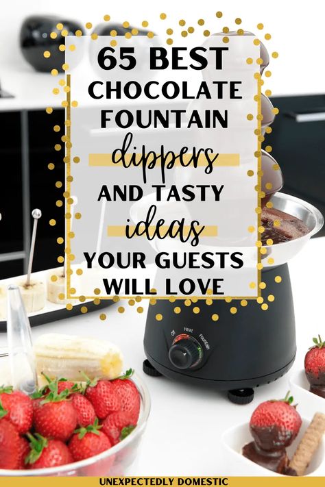 What To Serve With Chocolate Fountain, Chocolate Fondue Platter, Chocolate Fountain Dipping Ideas, Food For Chocolate Fountain, Desert Fondue Ideas, What Can You Dip In Chocolate, Things To Dip In Chocolate Fondue, Chocolate Fondue Bar Ideas, What To Dip In Chocolate Fountain