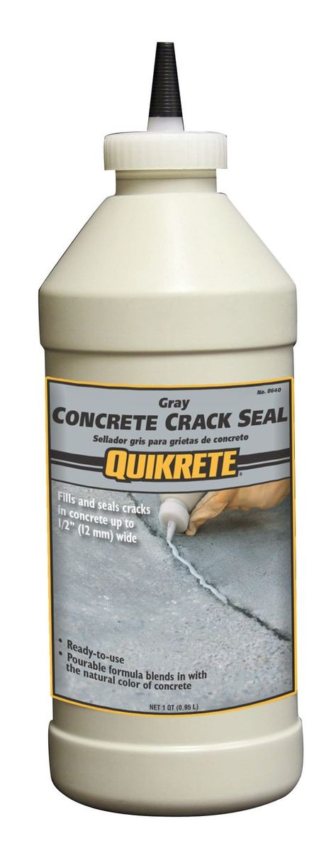 QUIKRETE Concrete Crack Seal is formulated to fill cracks on any horizontal concrete surface, including sidewalks, walkways, steps, patios, decks, appliance platforms, etc. QUIKRETE Crack Seal Gray Acrylic 32-fl oz Repair | 864000 Fix Cracked Concrete, Repair Cracked Concrete, Mortar Repair, Concrete Repair Products, Driveway Repair, Concrete Repair, Concrete Resurfacing, Gray Concrete, Home Fix