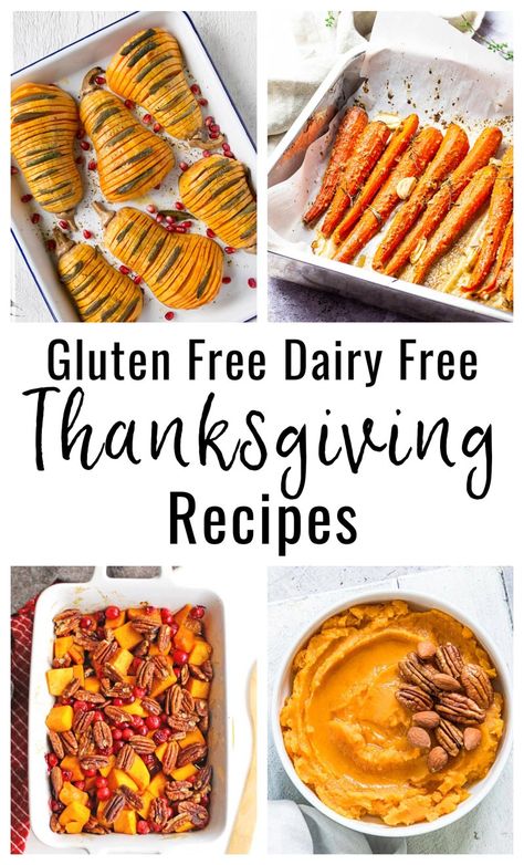 Thanksgiving is right around the corner, and we've gathered up a bunch of great gluten free dairy free Thanksgiving recipes to help with your holiday meal planning! Everything in this roundup is gluten free and dairy free, with plenty of low carb, paleo, vegan, and nut free options as well. | thefitcookie.com #glutenfree #dairyfree #thanksgiving #holidays Gluten Free Dairy Free Thanksgiving, Dairy Free Thanksgiving Recipes, Dairy Free Thanksgiving, Gluten Free Holiday Recipes, Gluten Free Thanksgiving Recipes, Holiday Meal Planning, Healthy Thanksgiving Recipes, Gluten Free Holiday, Gluten Free Thanksgiving