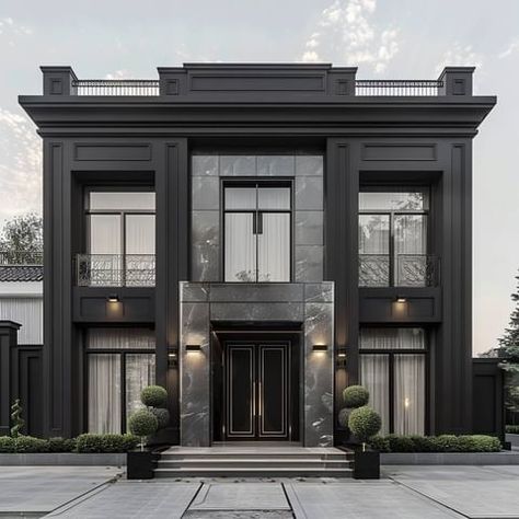 Modern Classical House, Studios Interior Design, Villa Exterior Design, Toronto Interior Design, Modern Minimalist House, Contemporary House Exterior, Modern Villa Design, Minimalist House, Building House Plans Designs