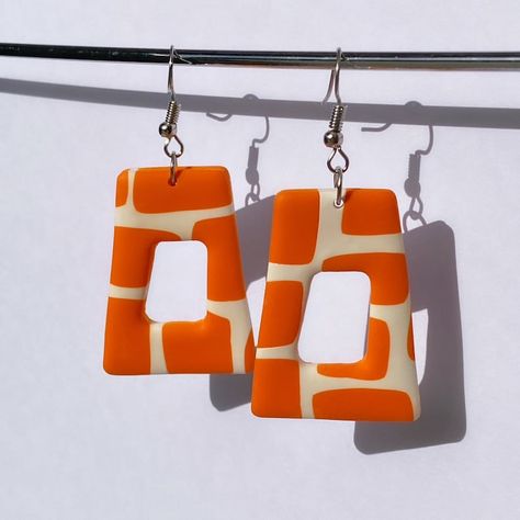 Groovy Earrings, Business Expansion, Handmade Clay Jewelry, Marble Earrings, Retro Earring, Polymer Jewelry, Handmade Valentine, Polymer Clay Art, Lovely Earrings