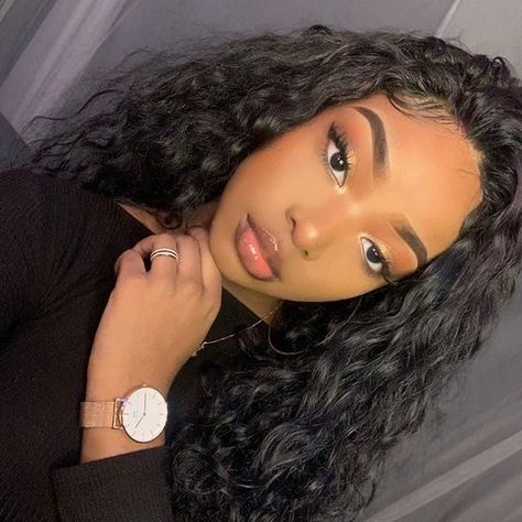 Hair Is Everything, Makeup For Black Skin, Brown Skin Makeup, Cute Makeup Looks, Glamour Makeup, Dark Skin Makeup, Perfect Love, Brazilian Human Hair, Baddie Hairstyles