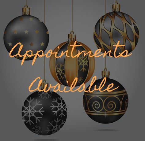 Holiday Appointment Salons, Christmas Appointments Available Salon, Holiday Hair Appointment Quotes, Pre Booking Appointments Salon, Christmas Esthetics, Hair Appointment Quotes, Esthetics Quotes, Hairdressing Quotes, Massage Ads