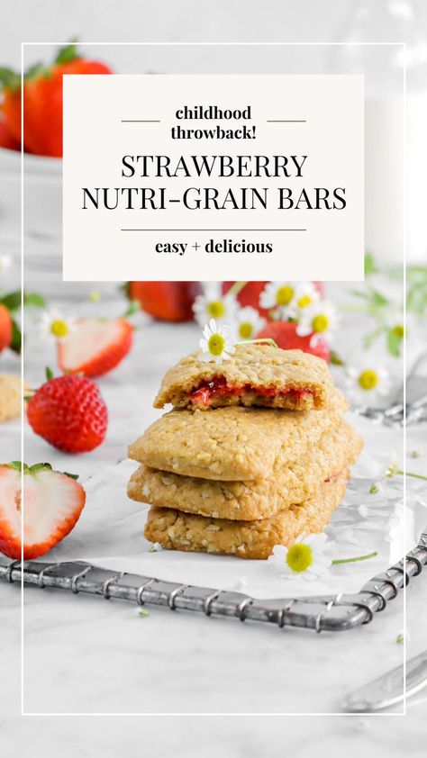 Healthy Nutrigrain Bar Recipe, Home Made Nutrigrain Bars, Homemade Nutrigrain Bars Apple, Copycat Nutrigrain Bars, Homemade Nutrigrain Bars Easy, Homemade Fruit Granola Bars, Healthy Nutrigrain Bars, Nutri Grain Bars Homemade, Homemade Strawberry Recipes