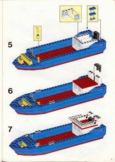 Old LEGO® Instructions | letsbuilditagain.com Lego Van, Lego Blueprint, Lego Basic, Lego Boat, Lego Challenge, Lego Building Instructions, Lego Club, Construction Lego, Lego Diy