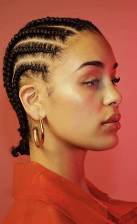 Cornrows Natural Hair, Jorja Smith, Braided Cornrow Hairstyles, Pelo Afro, Penteado Cabelo Curto, Natural Hair Braids, Natural Hair Inspiration, Cornrow Hairstyles, Short Hair Styles Easy