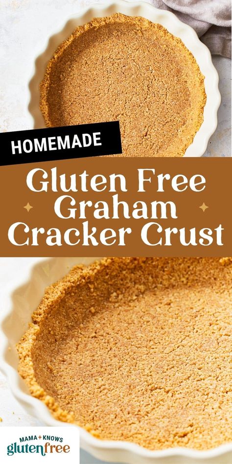 Dairy Free Gluten Free Pie Crust, Gluten Free Gram Cracker Crust, Graham Cracker Crust Alternative, Gluten Free Pie Crusts, Graham Crust Recipe, Gluten Free No Bake Pie, Vegan Graham Cracker Crust, Gluten Free Cheesecake Recipe No Bake, Gluten Free Graham Cracker Crust Recipe