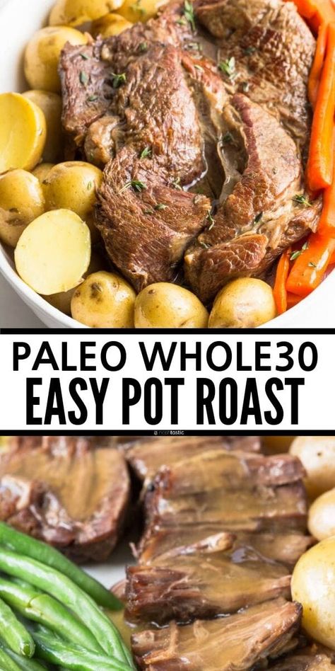 Paleo Pot Roast, Easy Pot Roast, Paleo Slow Cooker, Pot Roast Recipe, Diy Easy Recipes, Healthy Beef, Paleo Crockpot, Clean Eating Dinner, Pot Roast Recipes