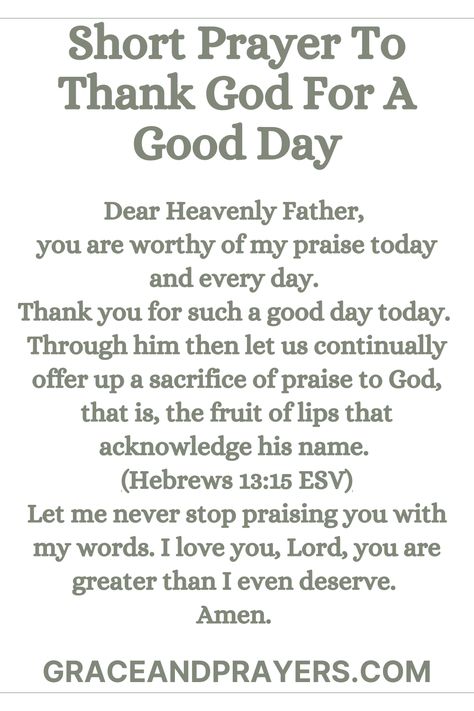 Are you seeking thankful prayers to God for a good day? Then we hope that these 6 prayers will help you reveal your gratitude to Him! Click to read all thankful prayers to God for a good day. Thank You To God, Prayer To Thank God For Everything, Thank God Prayers, Prayer Of Gratitude To God, Prayer For Thanks To God, Thank You Prayer, Thankful Prayers To God, Prayer For A Good Day, Thankful Prayers