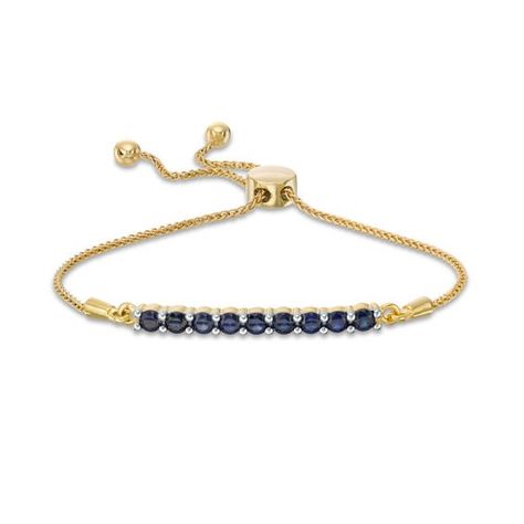 Zales Zales, Stone Bar, Bolo Bracelet, Peoples Jewellers, Sapphire Bracelet, Sapphire Stone, Keep Jewelry, Gemstone Bracelets, 10k Gold