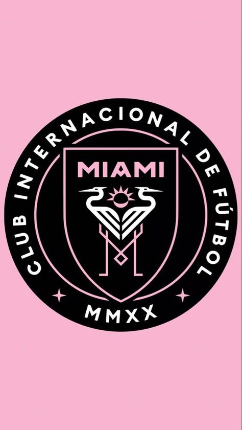 Inter Miami | Wallpaper for Phone Inter Miami Logo Wallpaper, Messi In Inter Miami, Inter Miami Wallpaper, Inter Miami Logo, Messi Logo, Miami Wallpaper, Miami Logo, Football Youtube, Barcode Design