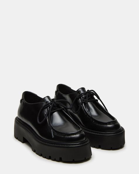 RIKKI Black Box Platform Loafer | Women's Loafers – Steve Madden