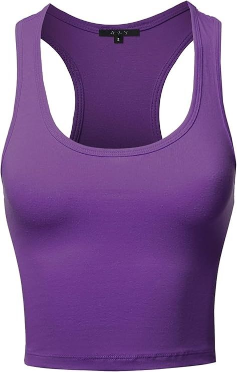 Basic Cotton Casual Scoop Neck Sleeveless Cropped Racerback Tank Tops Purple S at Amazon Women’s Clothing store Scoop Neck Tank Top, Cami Tanks, Amazon Women, Racerback Tank Top, Cropped Tank Top, Racerback Tank, Clothing Store, Scoop Neck, Tank Top