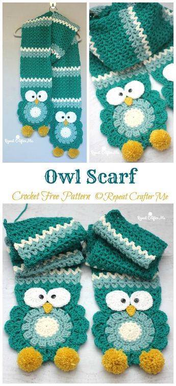 Crochet Kids Scarf Patterns, Crochet Owl Scarf, Crochet Owl Shawl Free Pattern, Owl Shawl Crochet Pattern, Owl Scarf Crochet Pattern Free, Animal Scarf Crochet Pattern, Fun Crochet Scarf Pattern Free, Free Crochet Kids Patterns, Kid Scarf Crochet Pattern Free