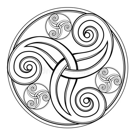 Celtic Spiral Knot, Celtic Symbols And Meanings, Spiral Drawing, Deep Images, Celtic Artwork, Celtic Circle, Celtic Spiral, Sign Illustration, Glass Painting Designs