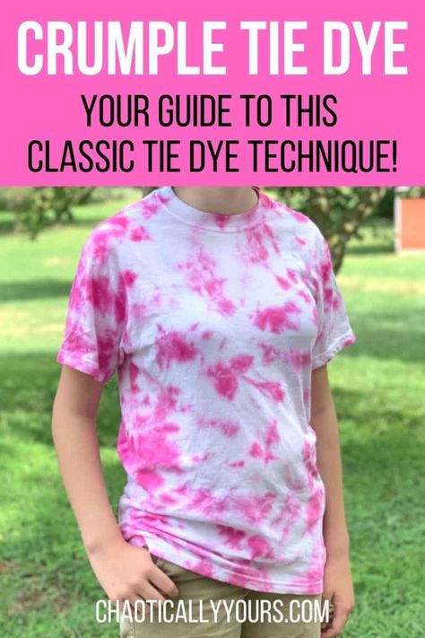 Long Sleeve Shirt Diy, Tie Dye Crumple, Crumple Tie Dye, Easy Diy Tie Dye, Tulip Tie Dye, Diy Tie Dye Techniques, Tie Dye Patterns Diy, Diy Tie Dye Shirts, Dye Techniques