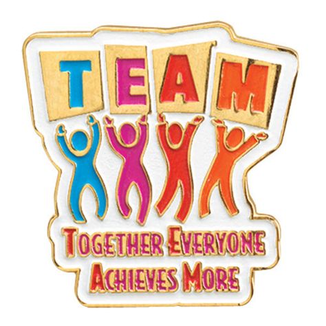 TEAM: Together Everyone Achieves More Lapel Pin With Card | Positive Promotions