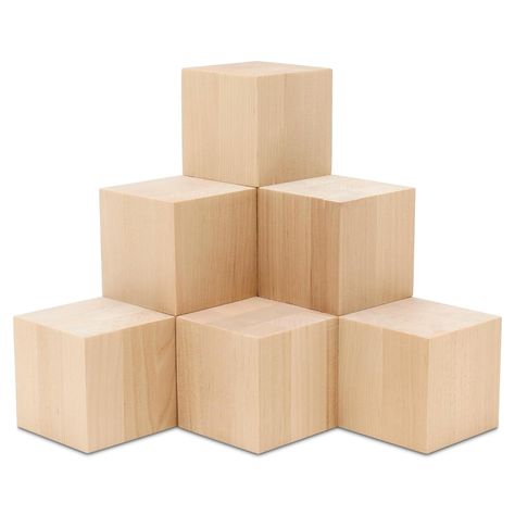 PRICES MAY VARY. CLEAN AND BEAUTIFUL CUBES - When you're looking for wood cubes for crafts you're planning - quality just plain matters. Our 2-inch plain wooden blocks are made of true-blue birch hardwood - with a clean and beautiful grain. PERFECT FOR PAINTING - For the passionate DIYer, these wooden craft cubes are just a few minutes away from becoming custom photo block ornaments, homemade sensory blocks, or a riser for furniture. WOODEN LETTER BLOCKS, HANDMADE BY YOU! - Planning a shower for Homemade Sensory, Block Ornaments, Sensory Blocks, Wooden Baby Blocks, Stem Building, Perfect Nursery, Letter Blocks, Wood Block Crafts, Photo Cubes