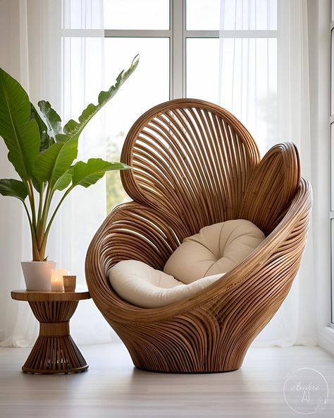 Wood Furniture Design, Diy Casa, Dream House Decor, Home N Decor, A Chair, Wicker Chair, Unique Furniture, Dream Home Design, تصميم داخلي