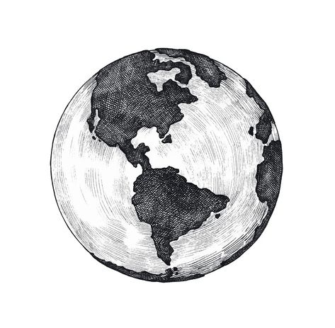 Globe Map Drawing, Drawing Of The World Globe, Earth Drawing Black And White, Earth Reference Drawing, Round Things To Draw, Globe Art Drawing, World Illustration Globe, Ring Drawing Simple, Earth Drawing Simple